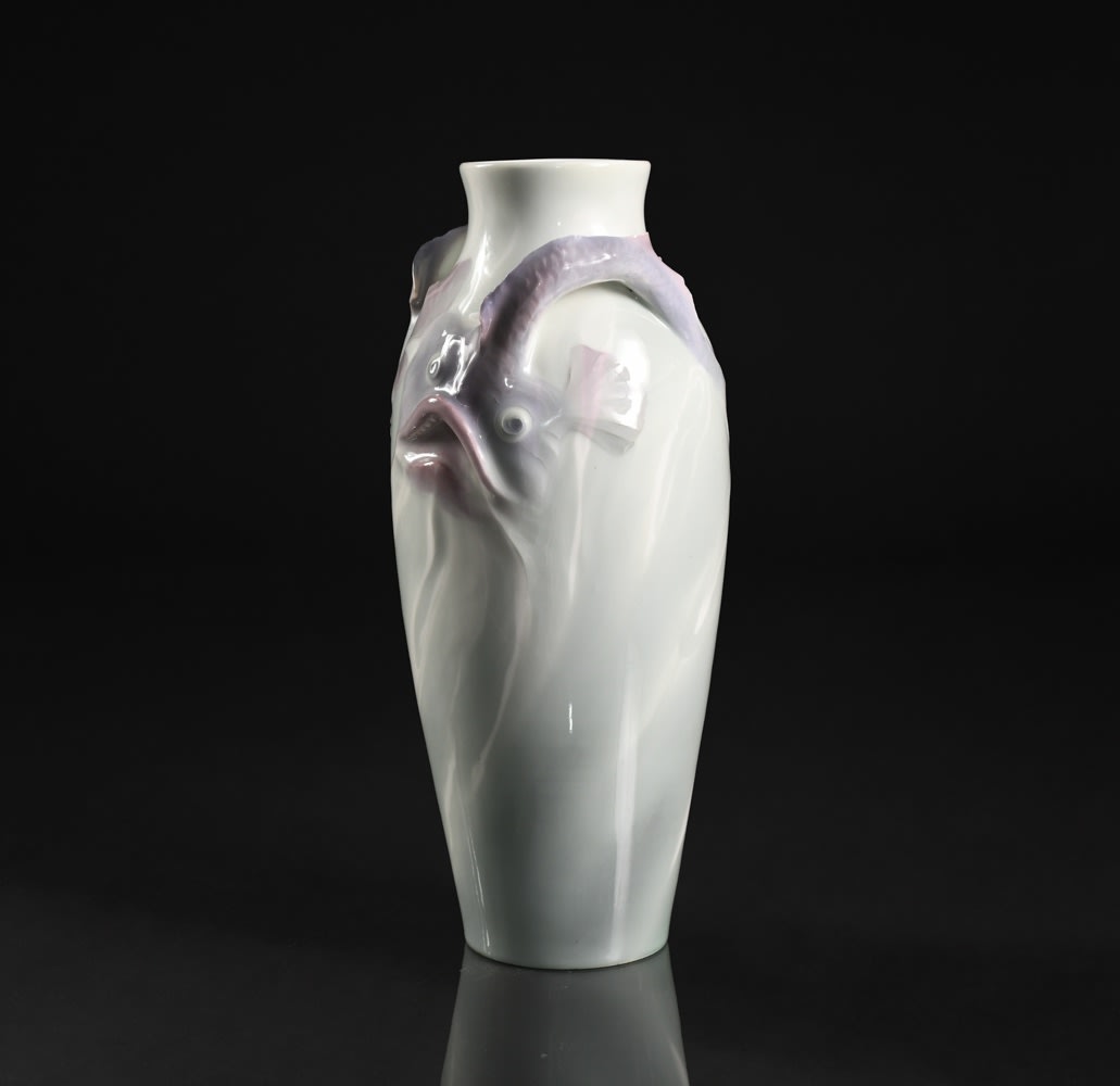 Rörstrand, Two-Handle Monkfish Vase,  c. 1900