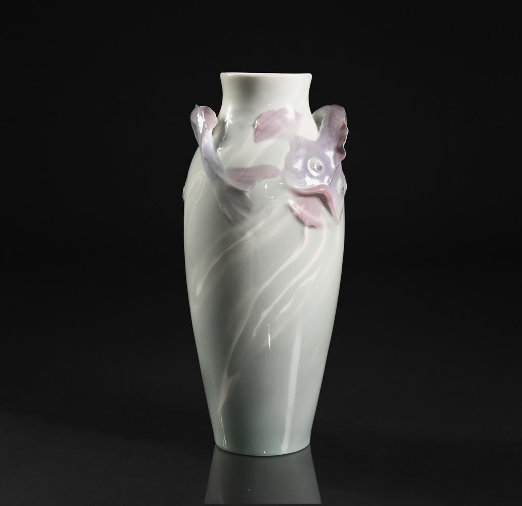 Rörstrand, Two-Handle Monkfish Vase,  c. 1900
