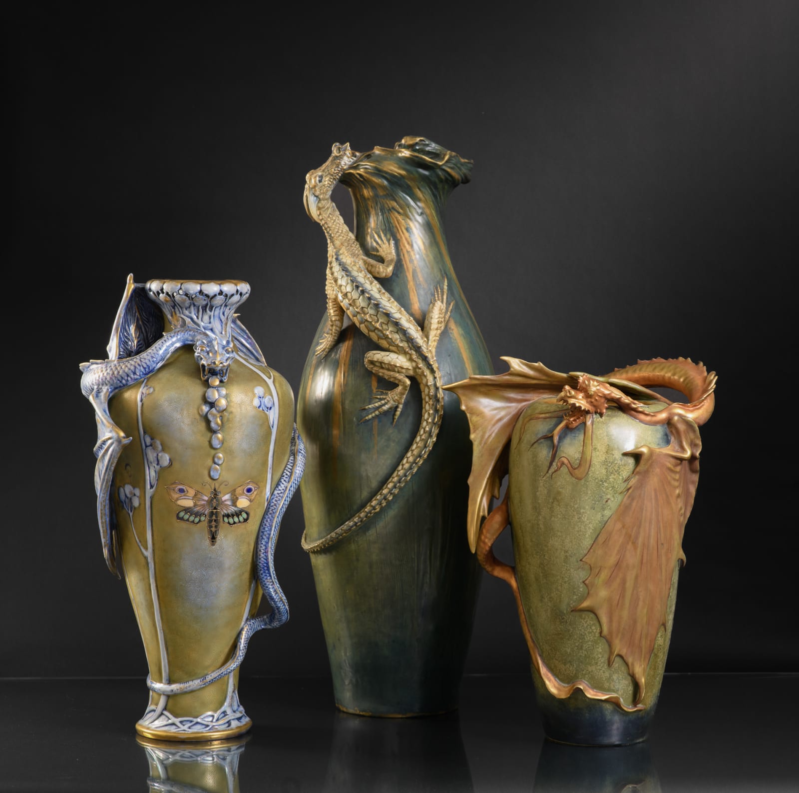 Amphora, Vase with Fiery Dragon,  1897-1898