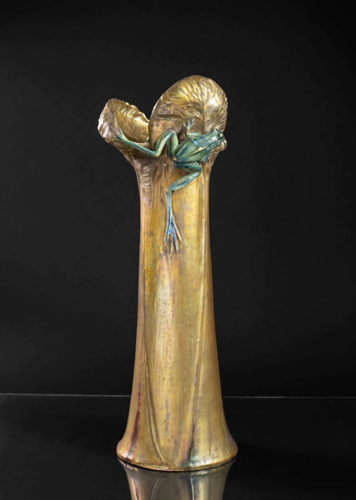 Amphora, Water Lily Vase with Frog & Fly,  1905-1906