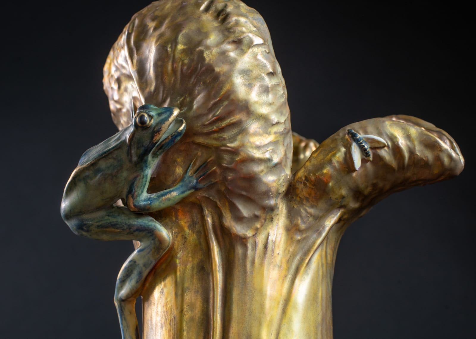 Amphora, Water Lily Vase with Frog & Fly,  1905-1906