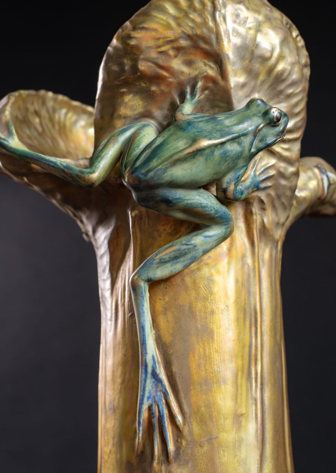 Amphora, Water Lily Vase with Frog & Fly,  1905-1906