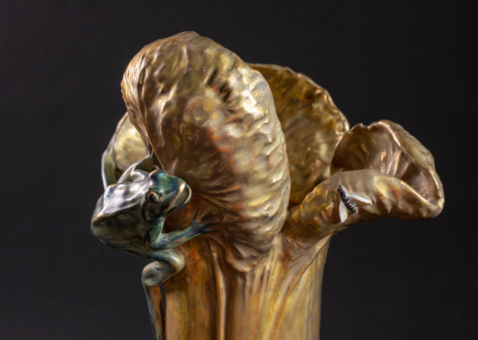 Amphora, Water Lily Vase with Frog & Fly,  1905-1906