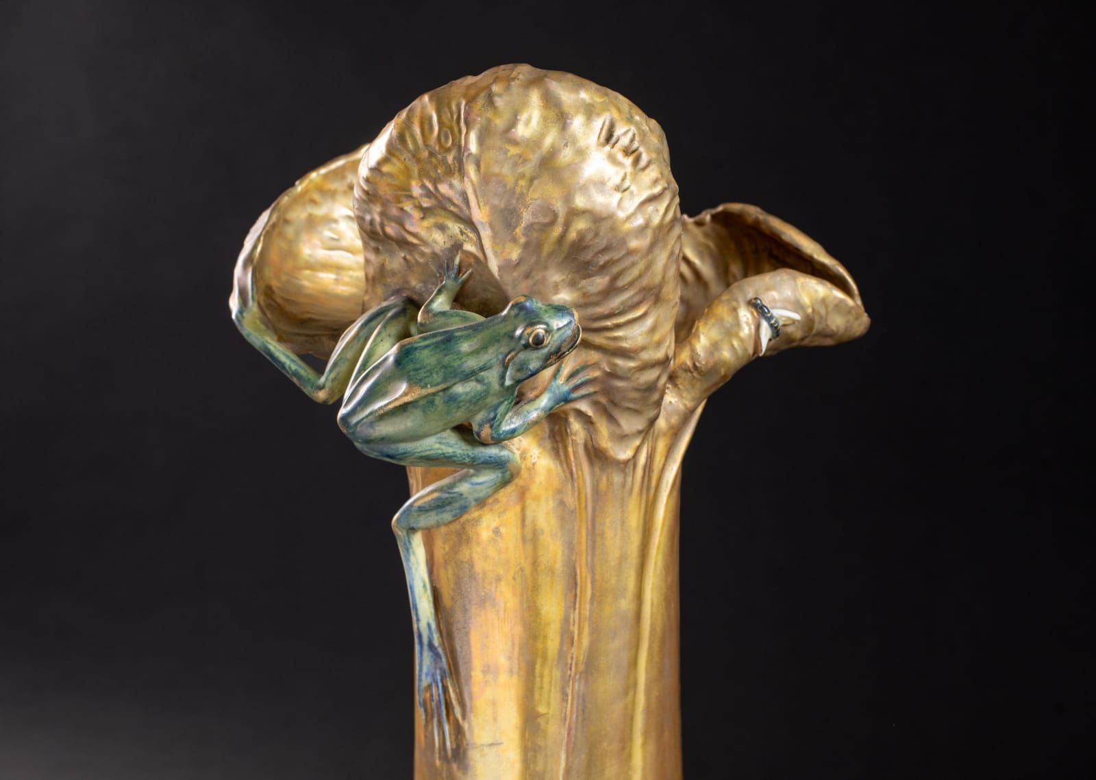 Amphora, Water Lily Vase with Frog & Fly,  1905-1906