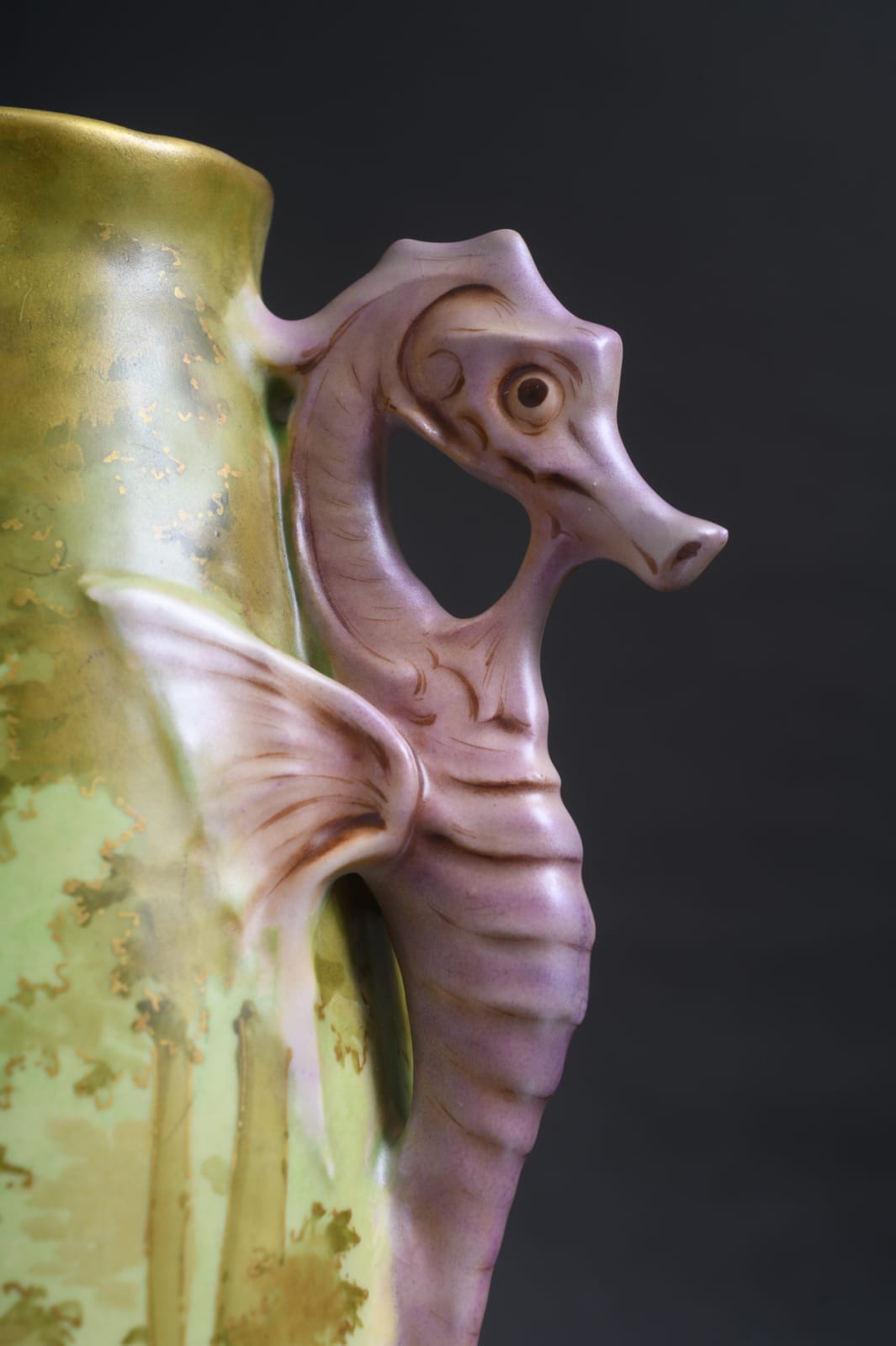 Amphora, Pair of Vases with Seahorse Handles,  1899-1900