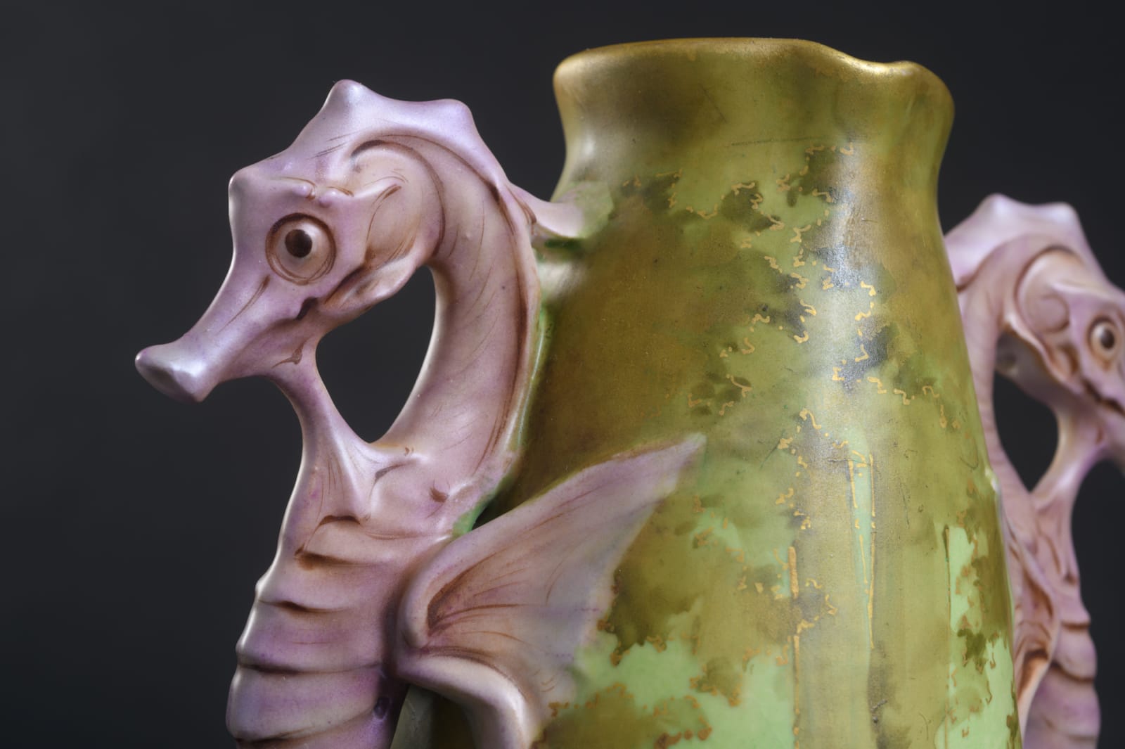 Amphora, Pair of Vases with Seahorse Handles,  1899-1900