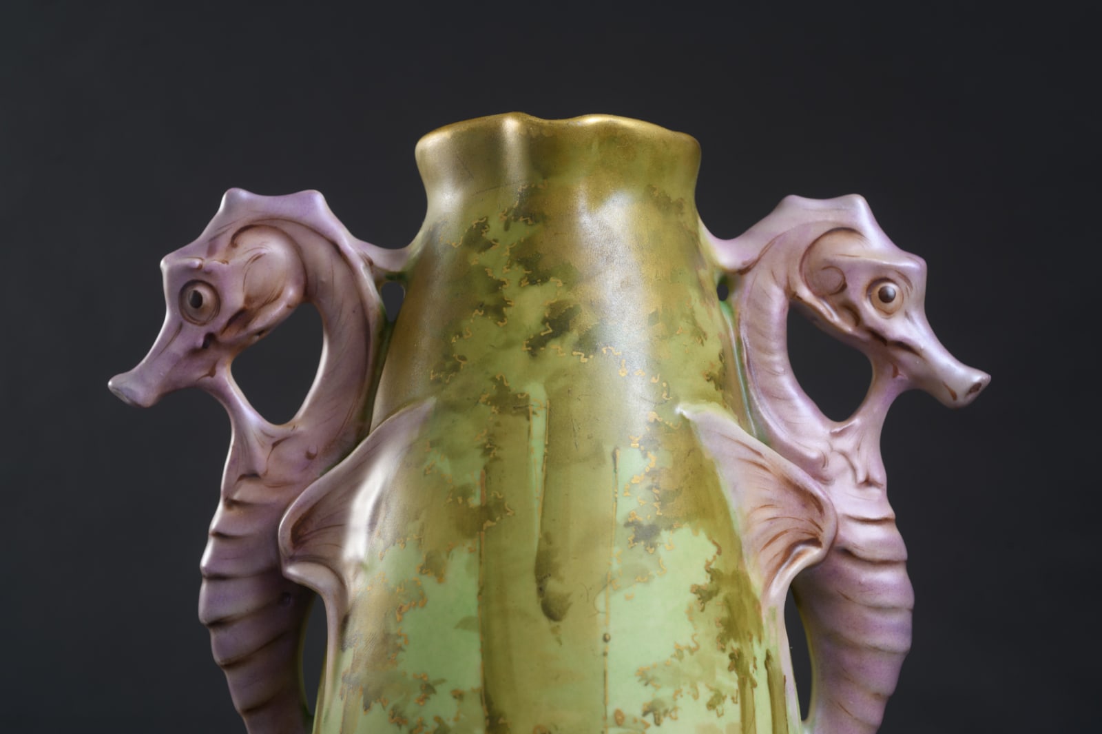 Amphora, Pair of Vases with Seahorse Handles,  1899-1900