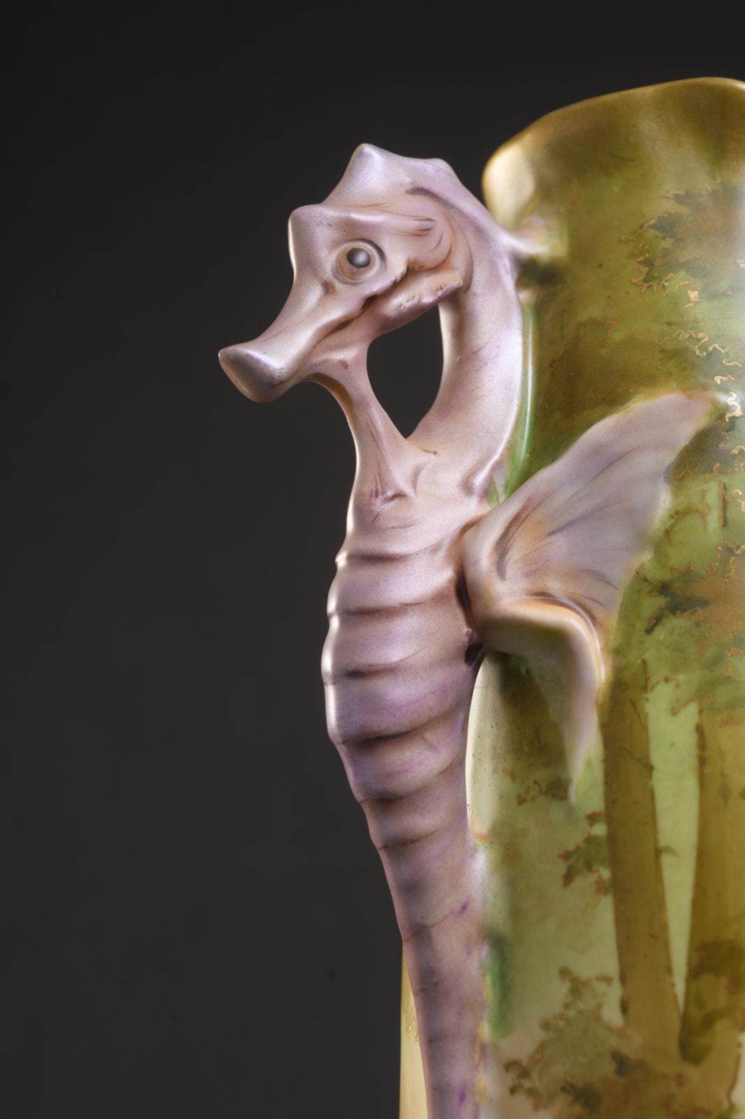 Amphora, Pair of Vases with Seahorse Handles,  1899-1900