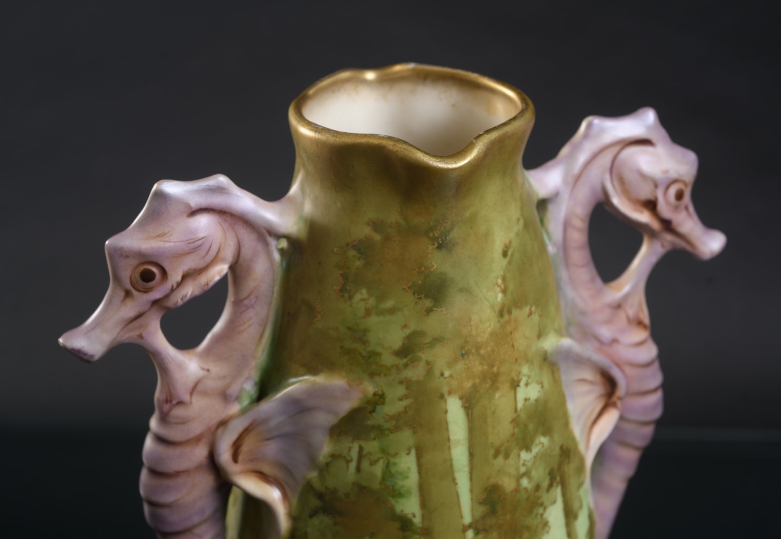 Amphora, Pair of Vases with Seahorse Handles,  1899-1900