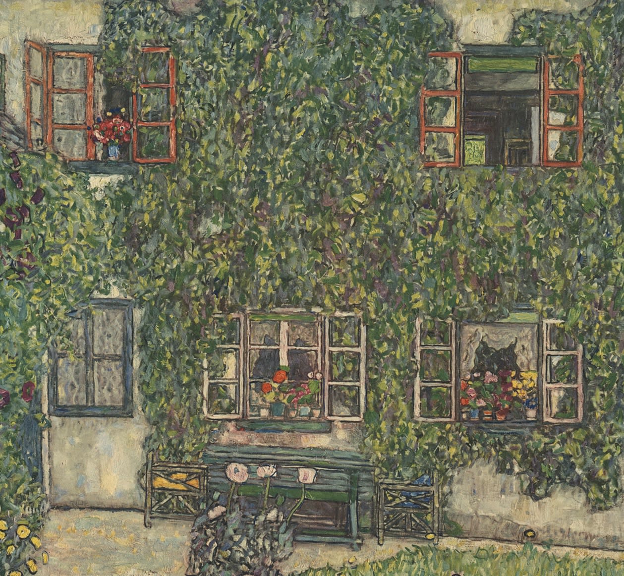 Gustav Klimt, House in a Garden,  1931