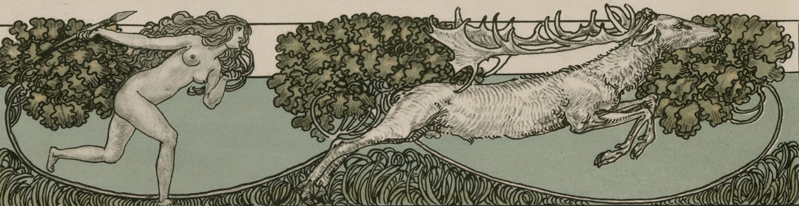 Carl Otto Czeschka, Hunting,  1895-1900