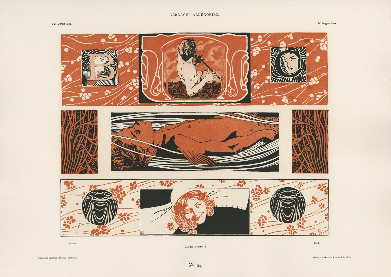 Koloman Moser, Heads,  1897