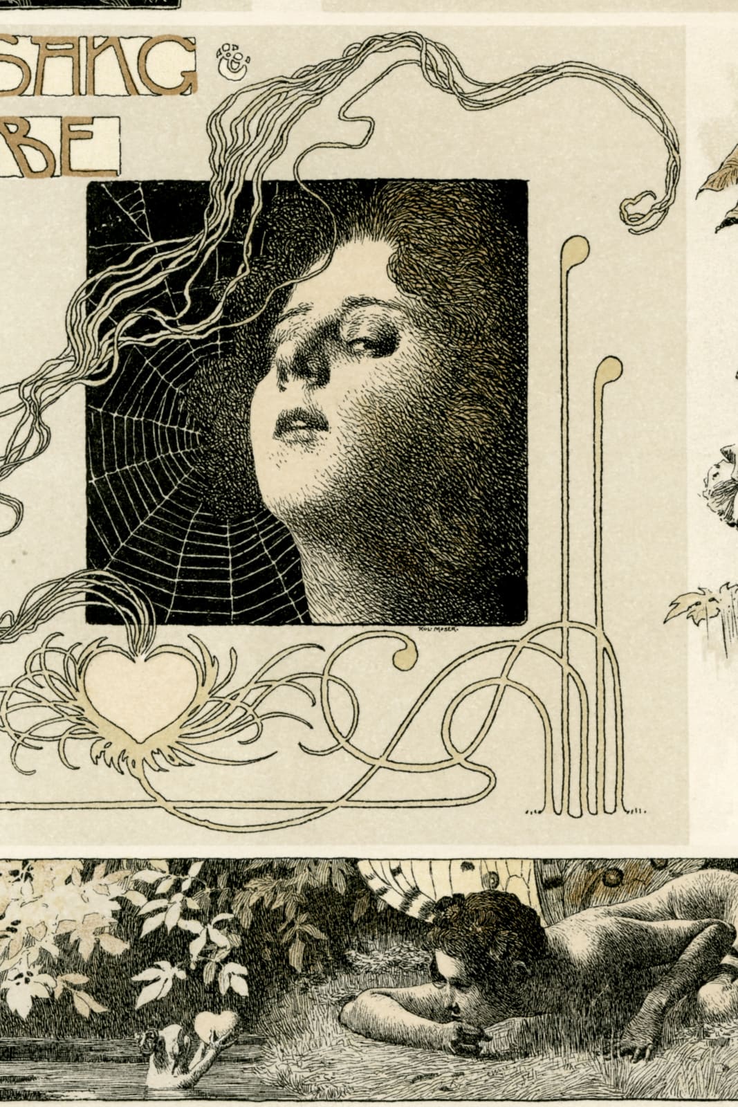 Koloman Moser, Song, Love, Music, Dance,  1897