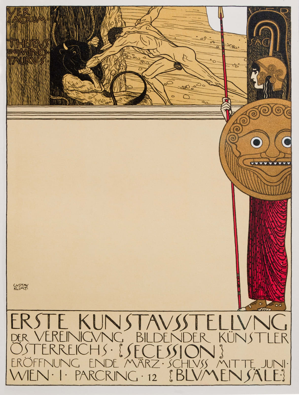 Gustav Klimt, Poster for the 1st Exhibition of the Vienna Secession,  1915