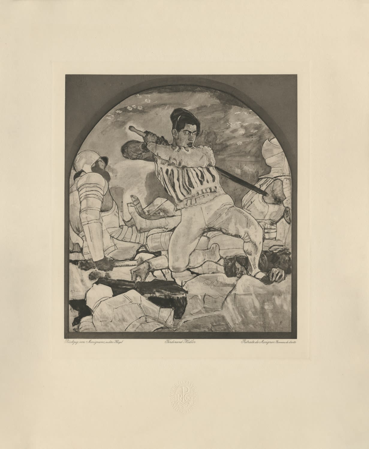 Ferdinand Hodler, Retreat from Marigano (set of 3), ca 1914