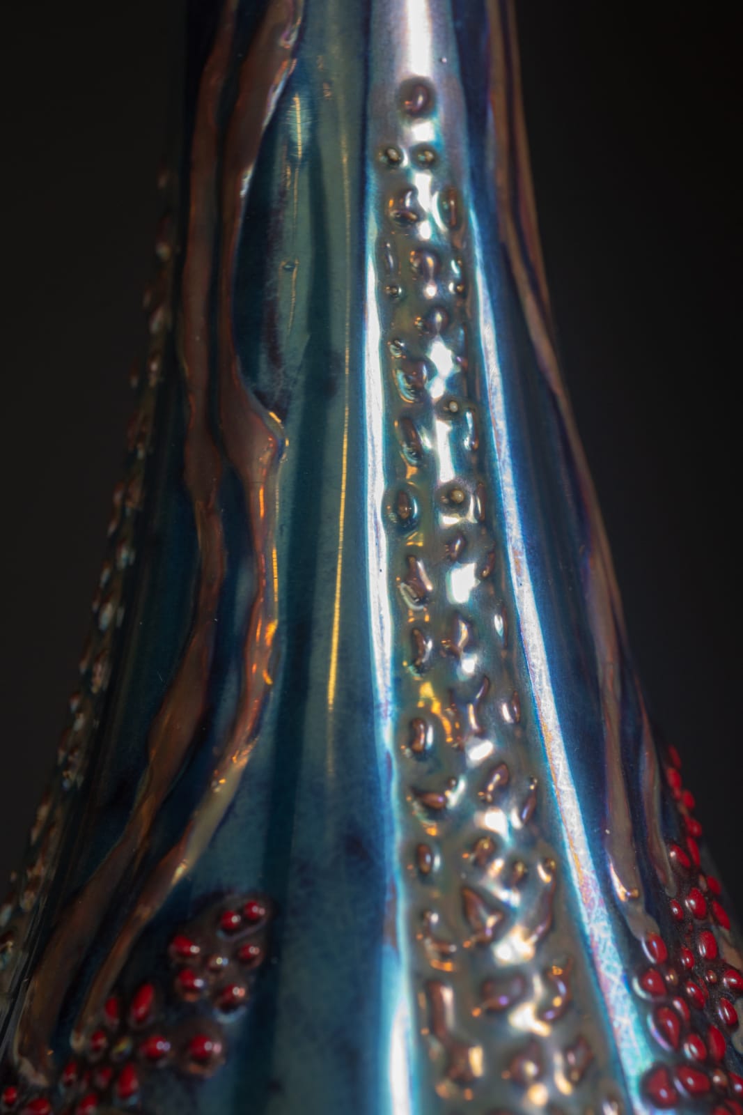 Zsolnay Pecs, Floral Ether Vase,  1899