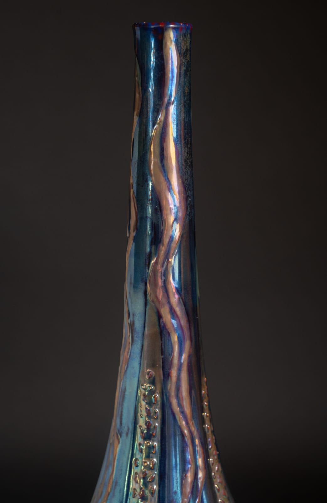 Zsolnay Pecs, Floral Ether Vase,  1899