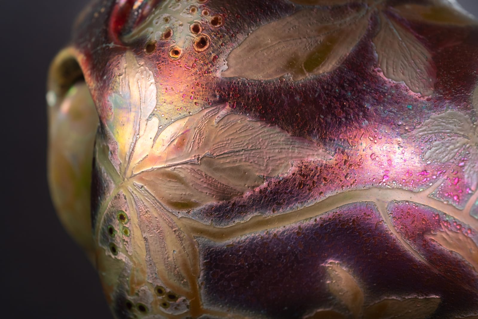 Massier, Leaves & Berries Vase,  c. 1900