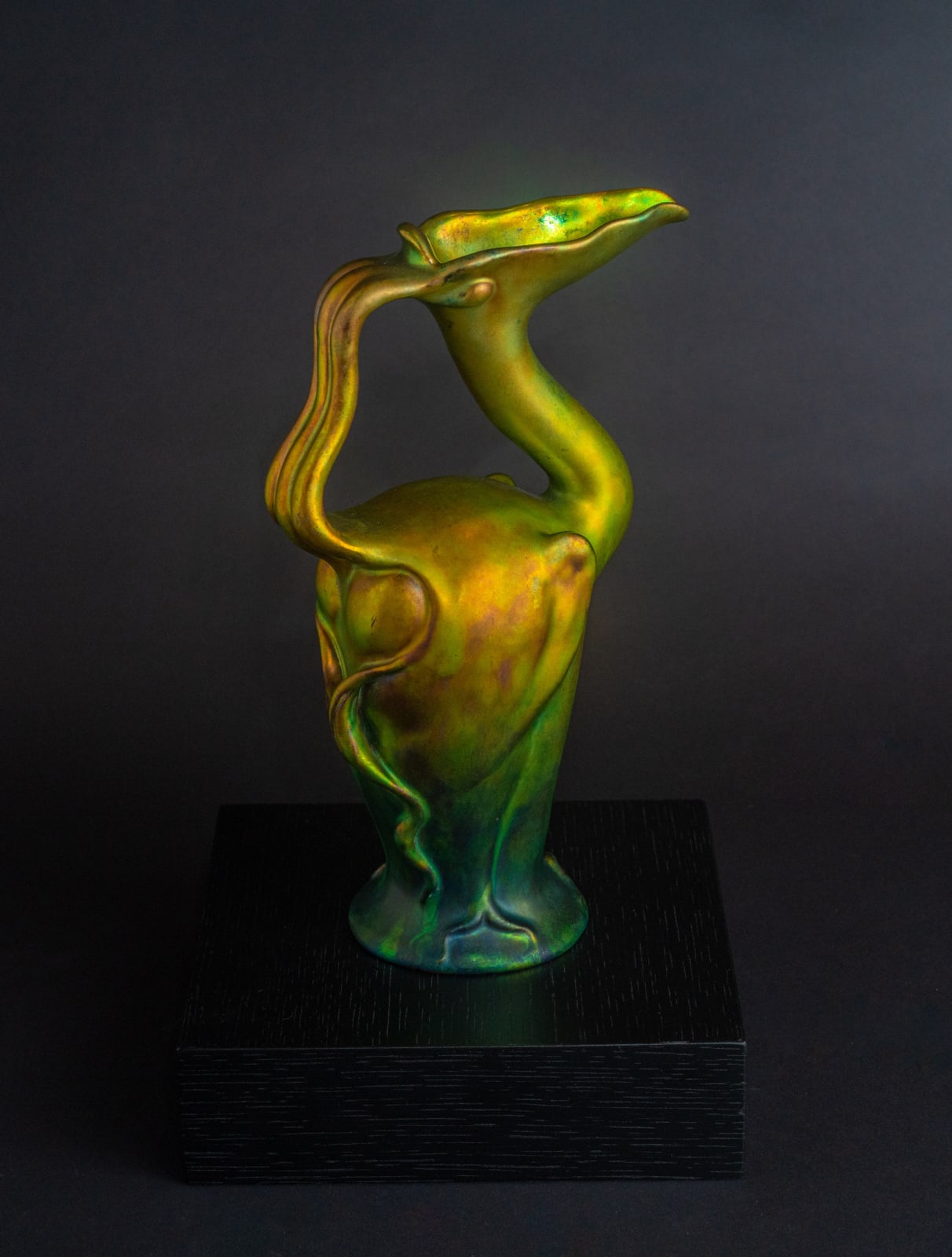 Zsolnay Pecs, Surrealist Ewer,  c. 1899