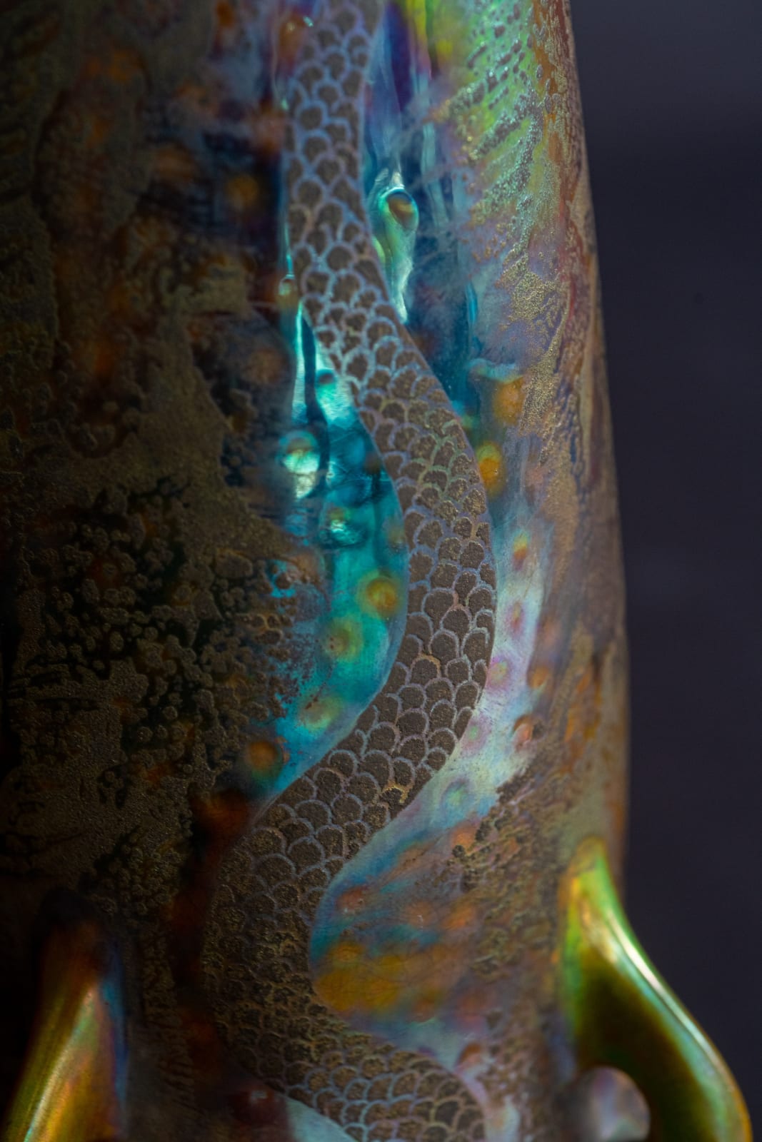 Zsolnay Pecs, Serpent Vase,  1899-1900