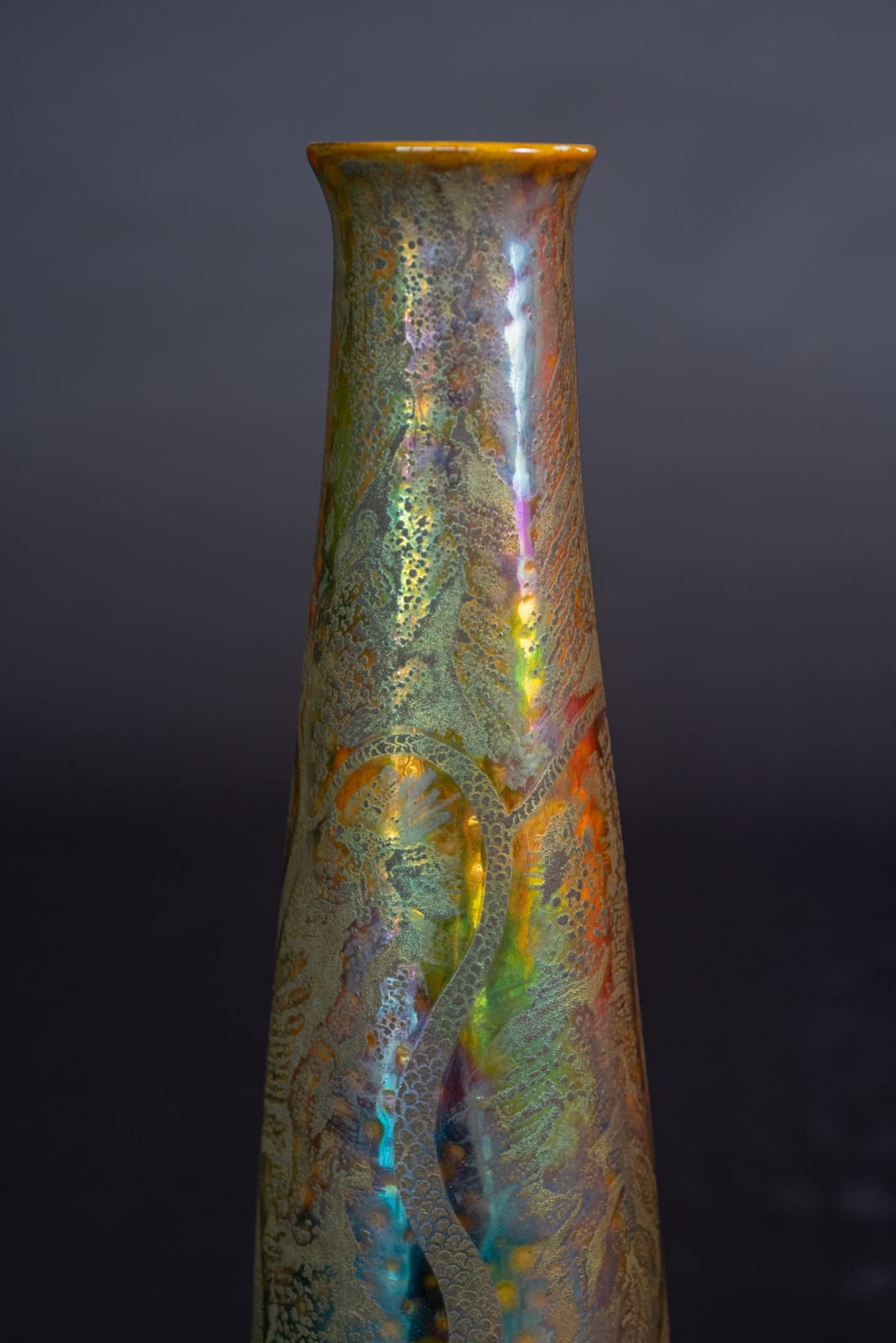 Zsolnay Pecs, Serpent Vase,  1899-1900