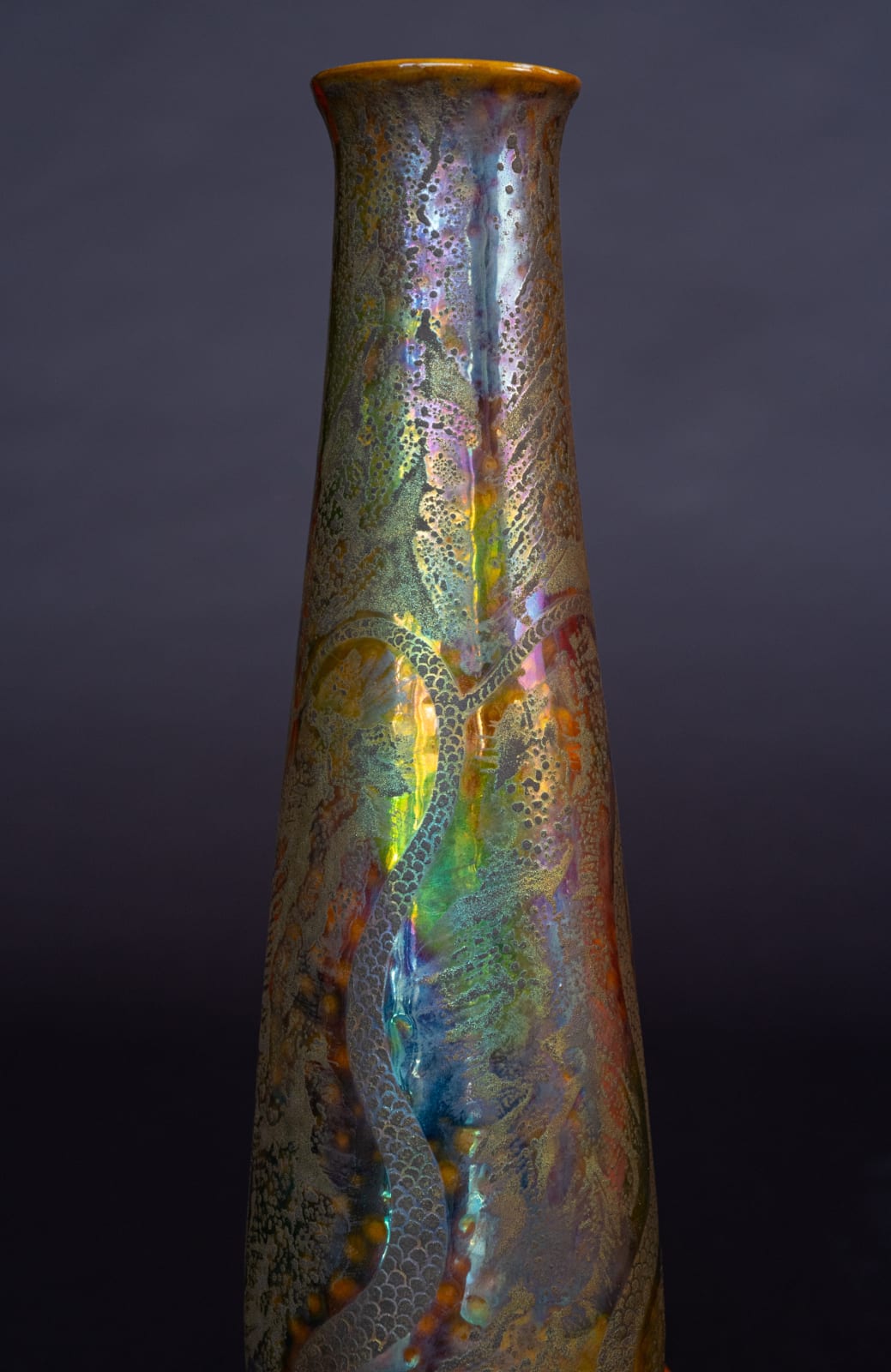 Zsolnay Pecs, Serpent Vase,  1899-1900