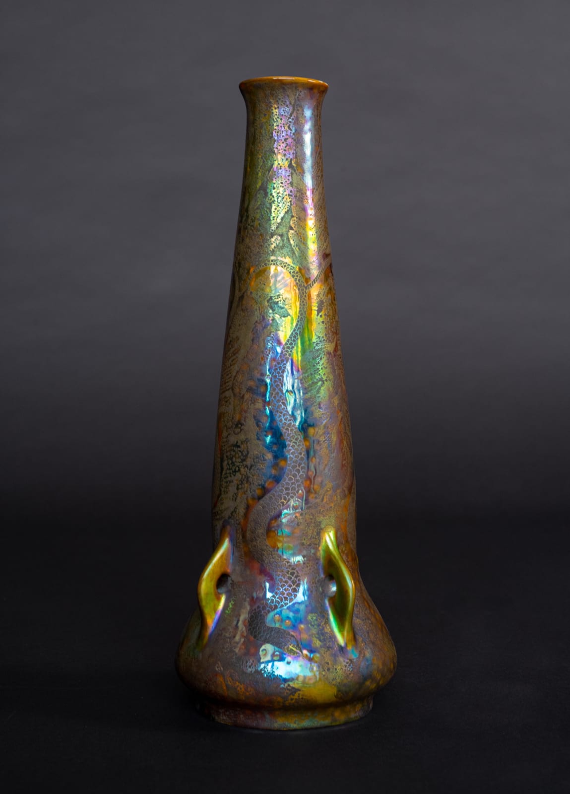 Zsolnay Pecs, Serpent Vase,  1899-1900