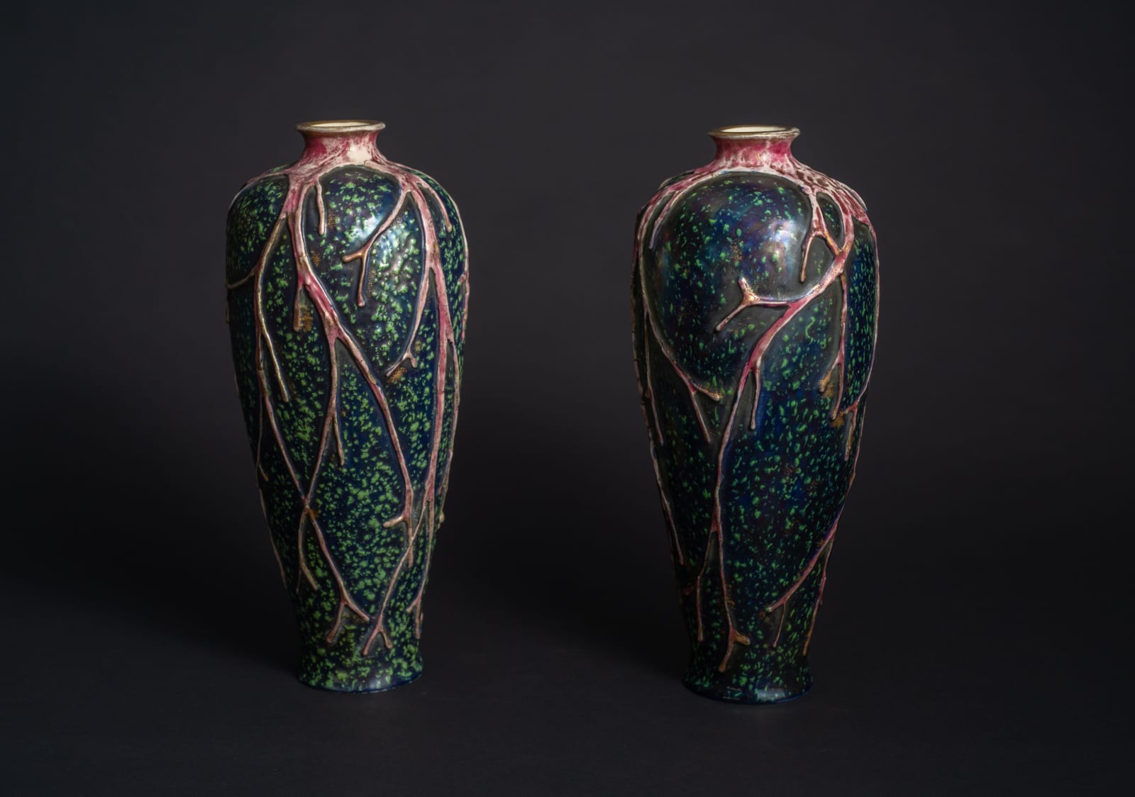 Amphora, Pair of Seaweed Vases,  1901-1902