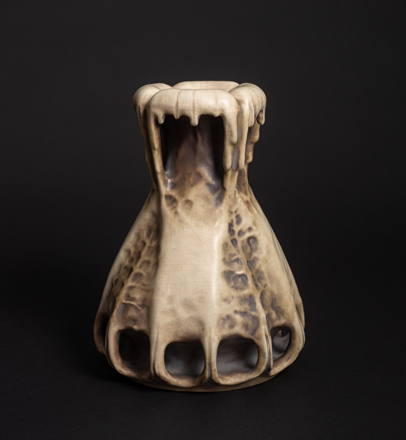 Amphora, Edda Series Drip Vase with Four Handles,  1900-1901