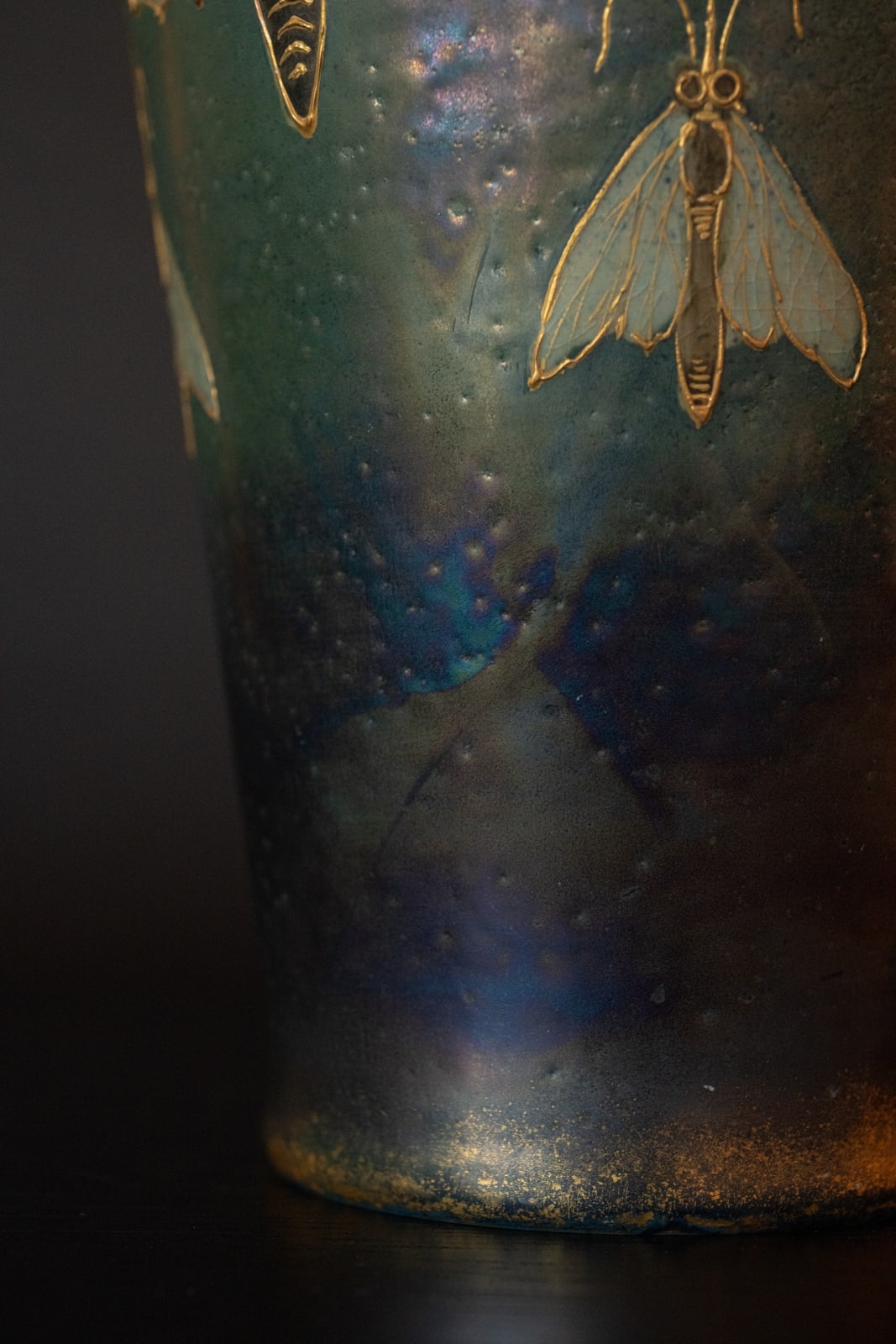 Amphora, Gres Bijou Series Butterflies & Spiderwebs Vase,  1904-1906