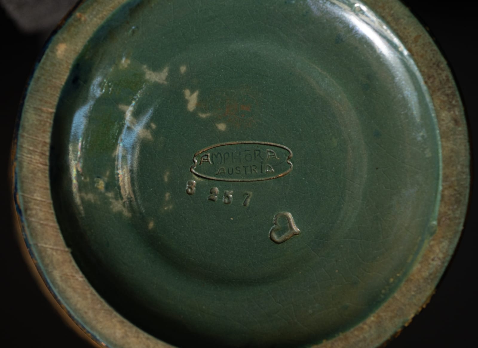 Amphora, Gres Bijou Series Butterflies & Spiderwebs Vase,  1904-1906