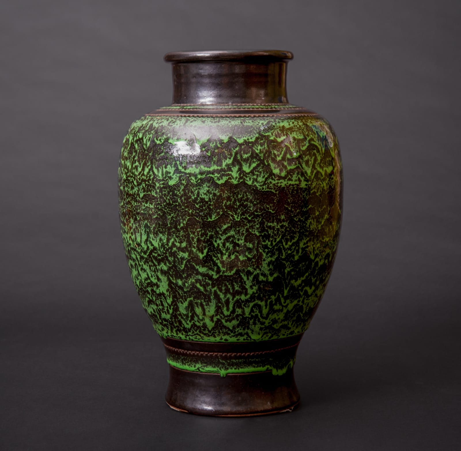 Emile Lenoble, Baulister Enamel Vase,  c. 1925