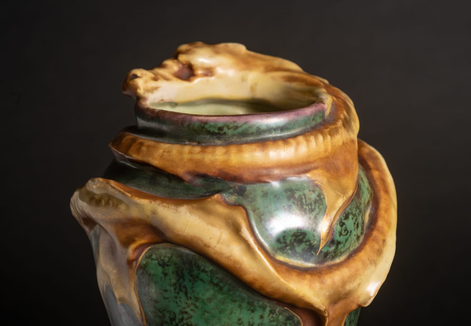 Amphora, Swirling Water Dragon Vase,  1901-1902