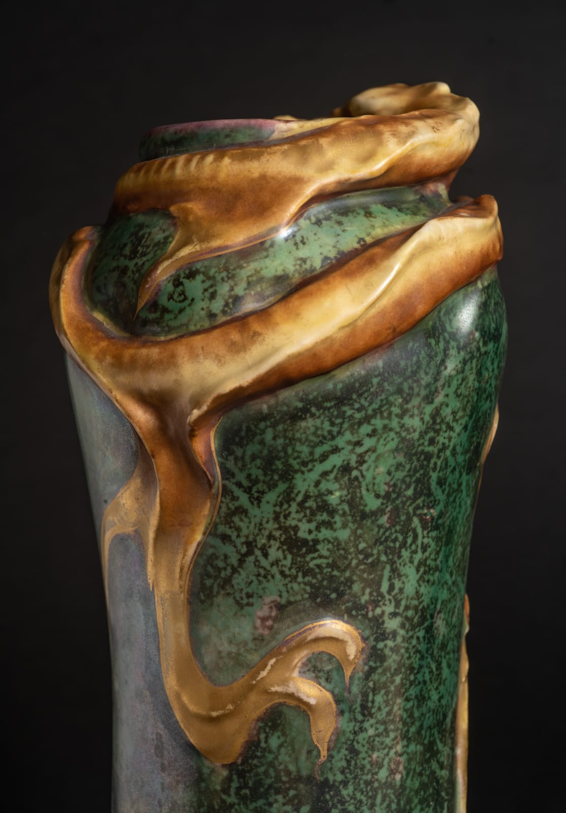 Amphora, Swirling Water Dragon Vase,  1901-1902