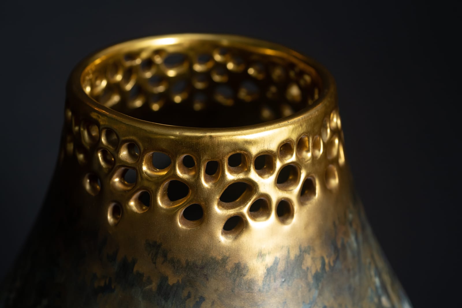 Amphora, Reticulated Vase with Forest and Mushroom Motif,  1906-1907