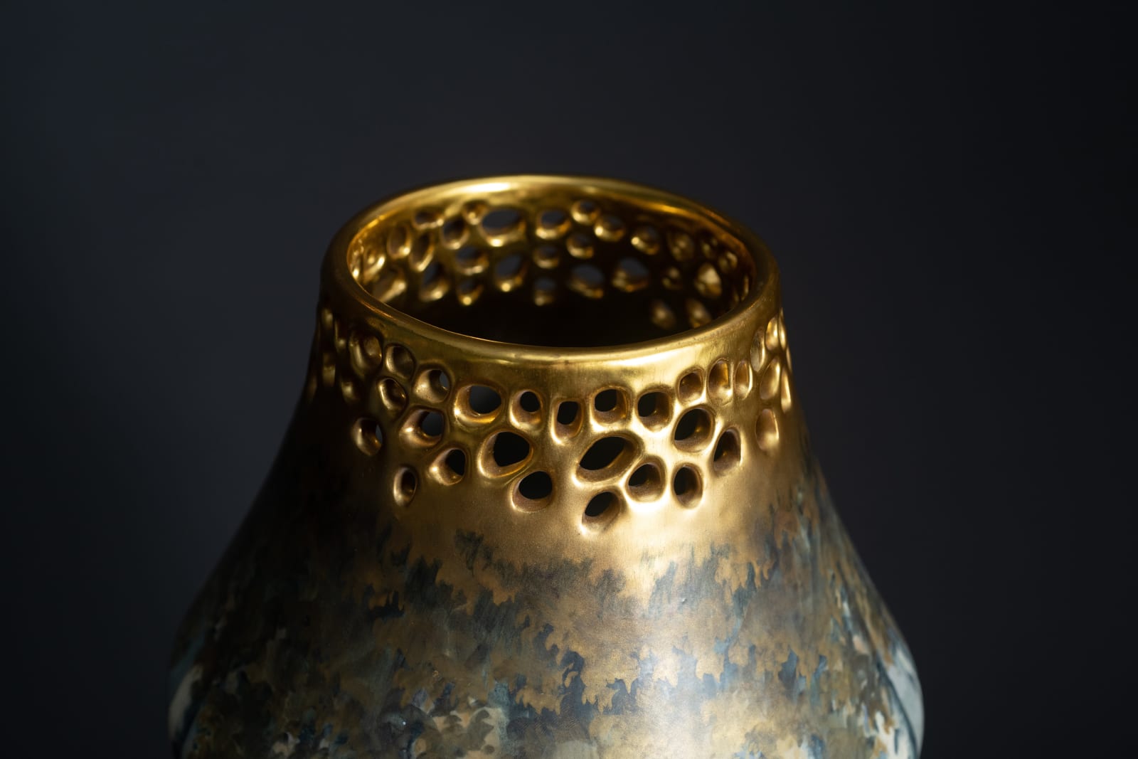 Amphora, Reticulated Vase with Forest and Mushroom Motif,  1906-1907