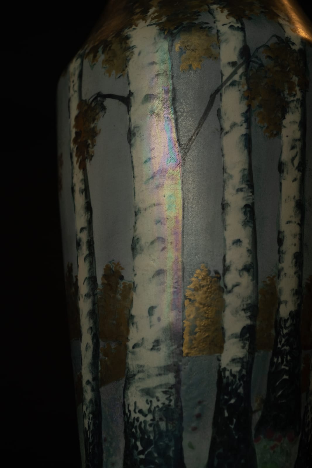 Amphora, Reticulated Vase with Forest and Mushroom Motif,  1906-1907