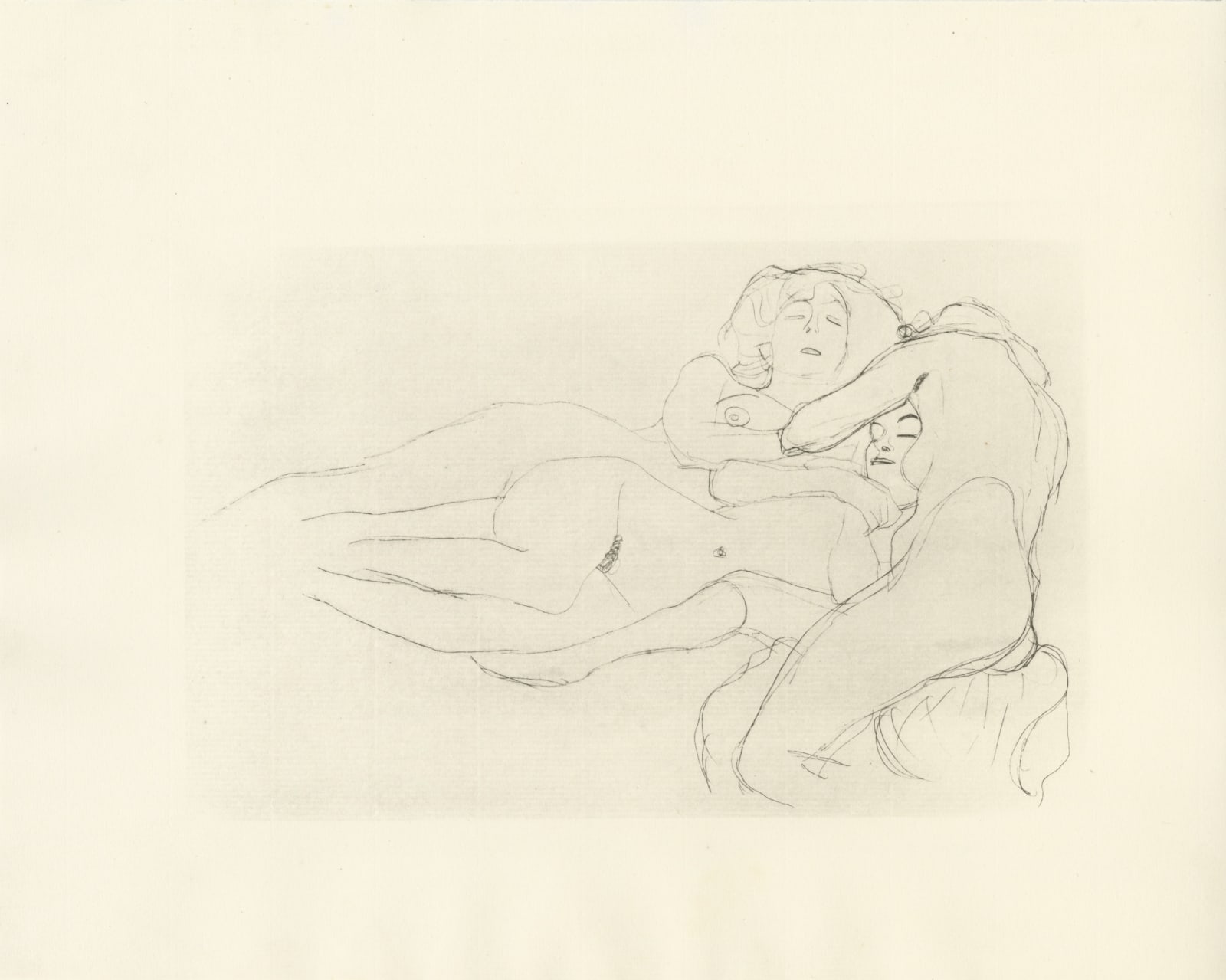 Gustav Klimt, Three Women Embraced, Asleep,  1907