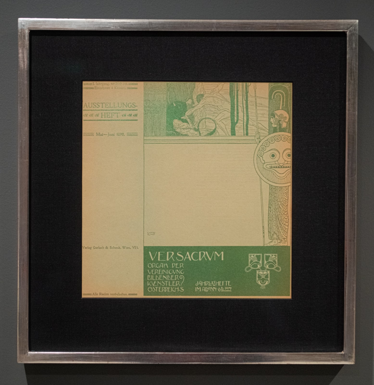 Gustav Klimt, Ver Sacrum Cover, Metallic edition 