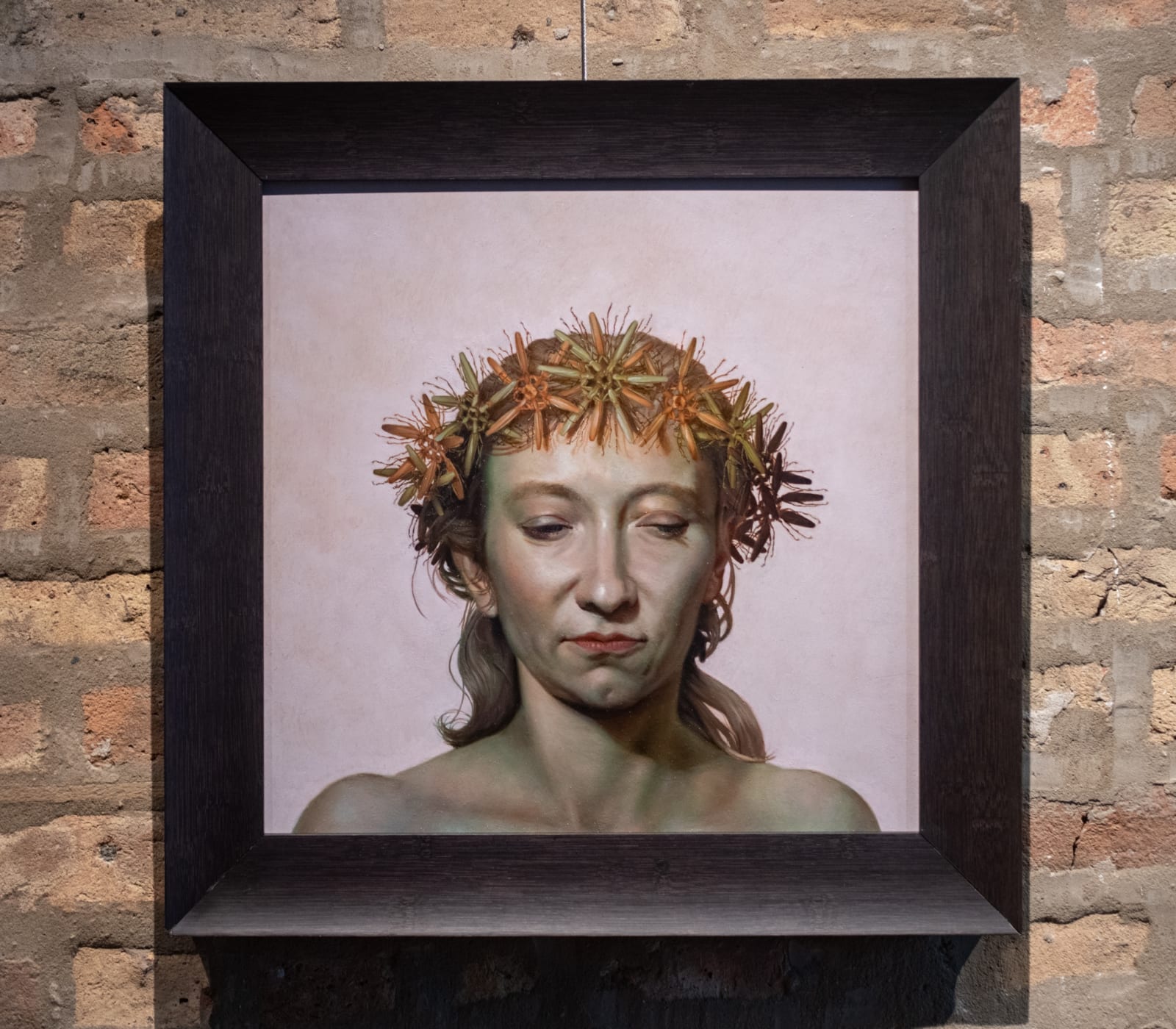 Zane York, Portrait with Wreath Arrangement