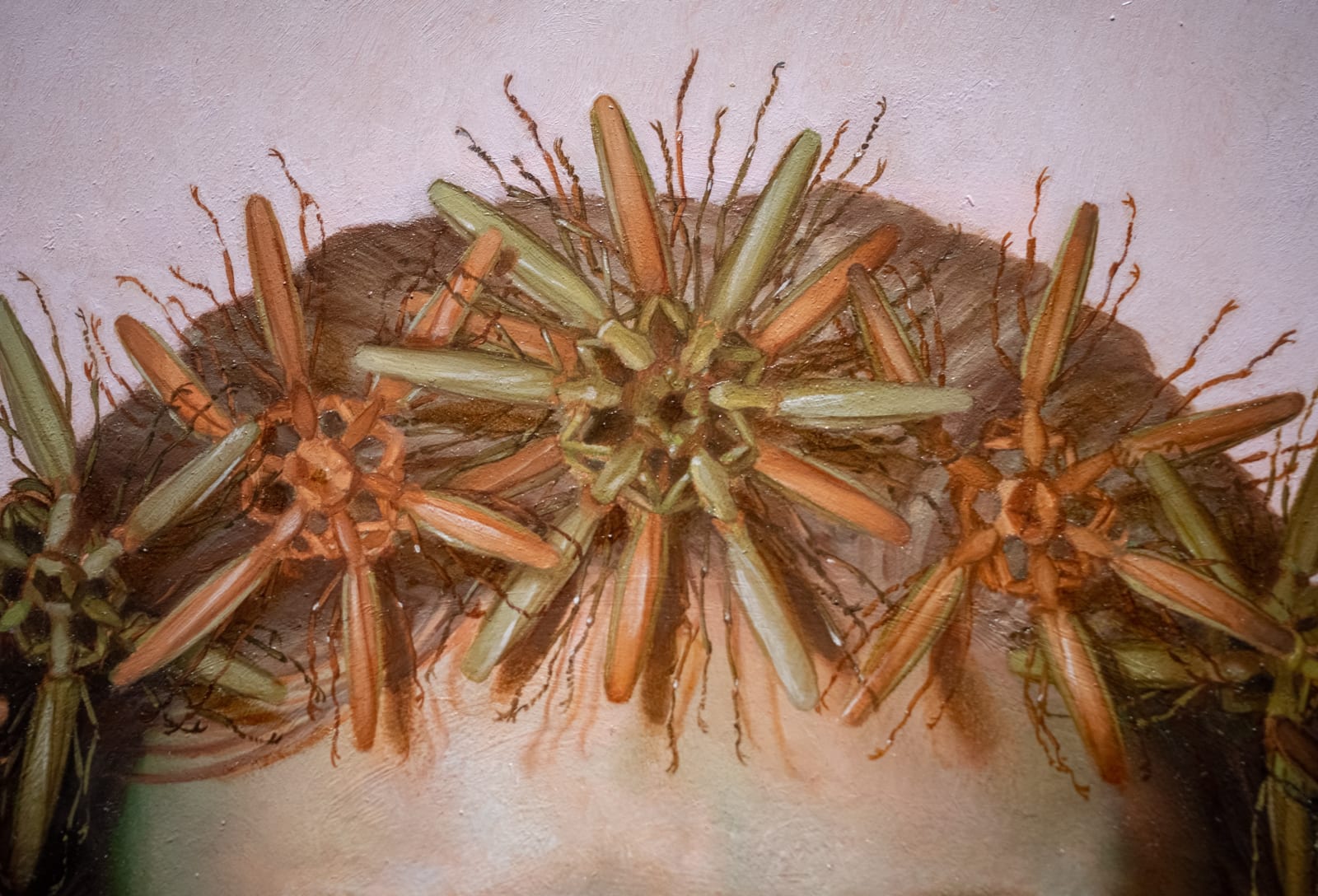 Zane York, Portrait with Wreath Arrangement