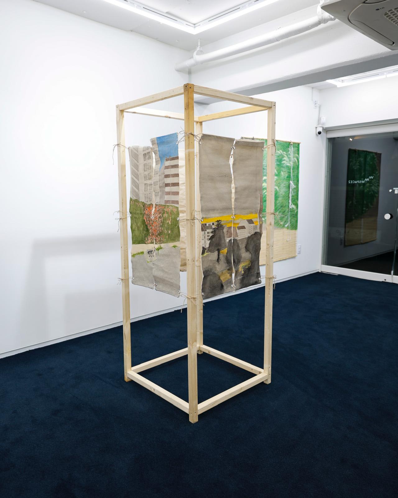 Vue de l'exposition de Park Chae Biole, 나의 지붕없는 방 &copy; WWW SPACE 2