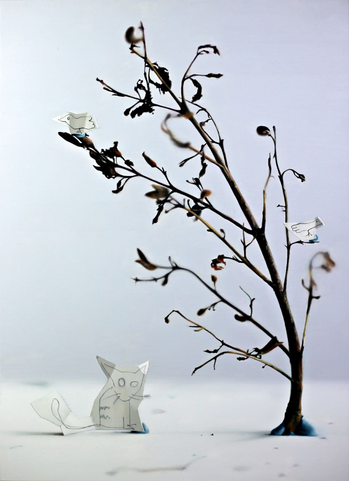 Donald Macdonald, Cat with 2 Birds