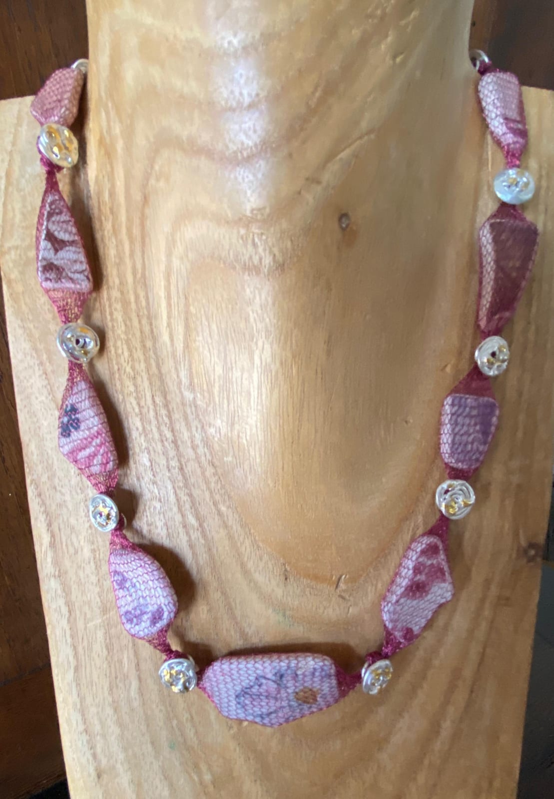 Anne Emerson, Pink Sea Pottery necklace
