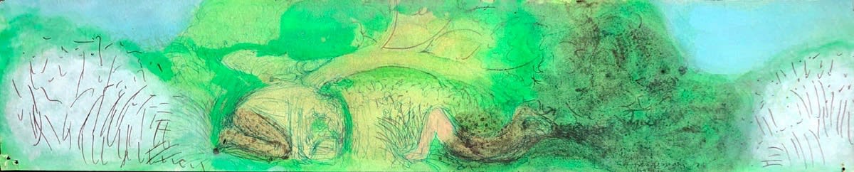 Margot Sandeman, Two Figures in a Landscape, 1974