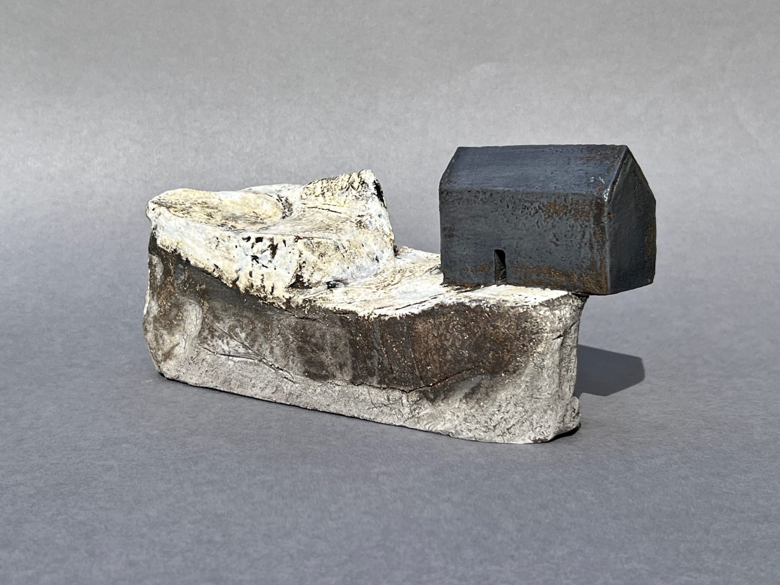 Rowena Brown, Cling II (black house on rock)