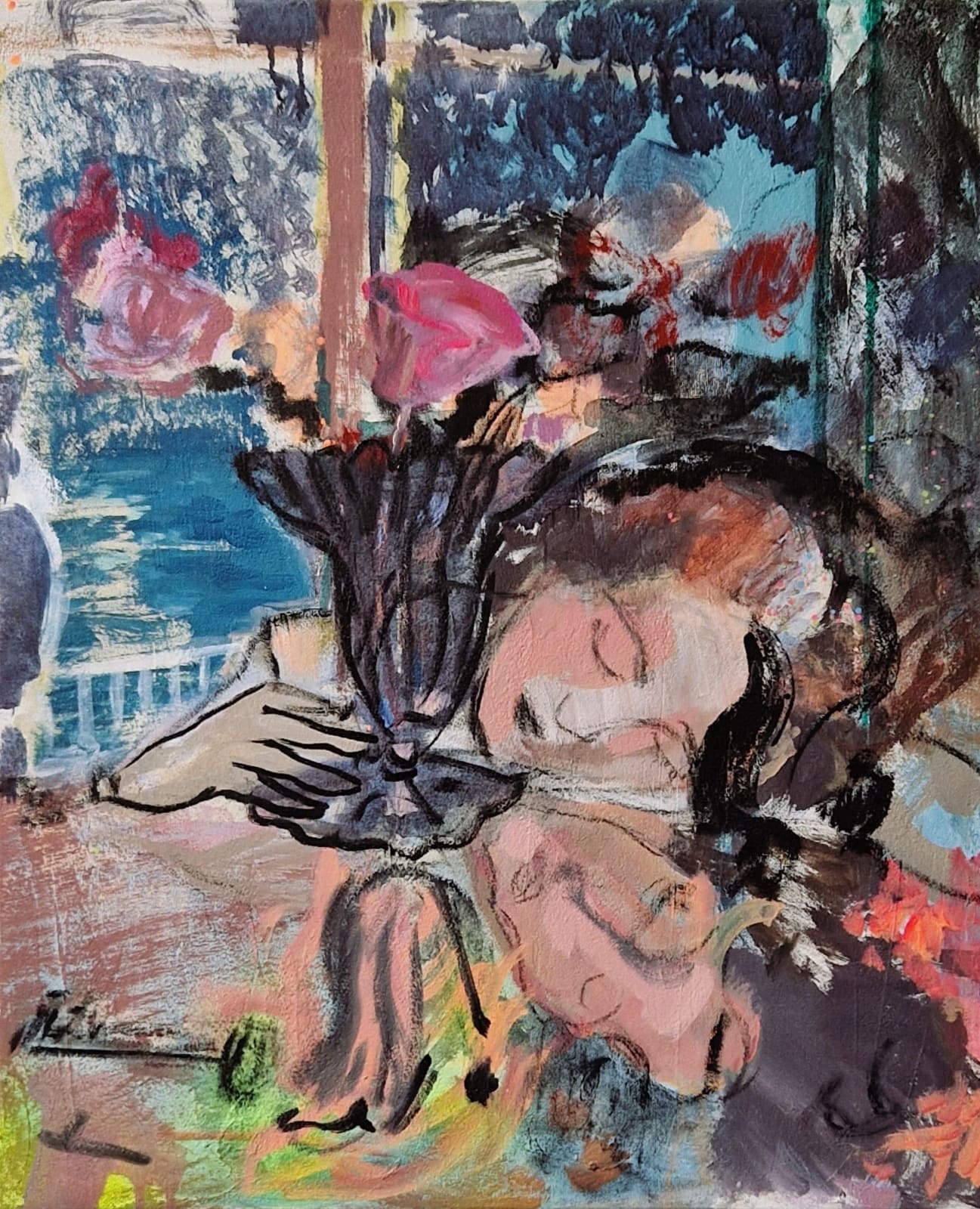 Elaine Woo MacGregor, Pegeen Guggenheim at the Party at Palazzo Venier dei Leoni, Venice, 2023