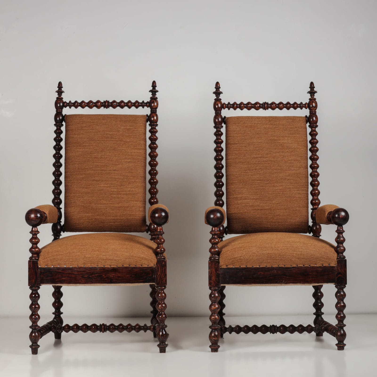 Faux Rosewood Armchairs