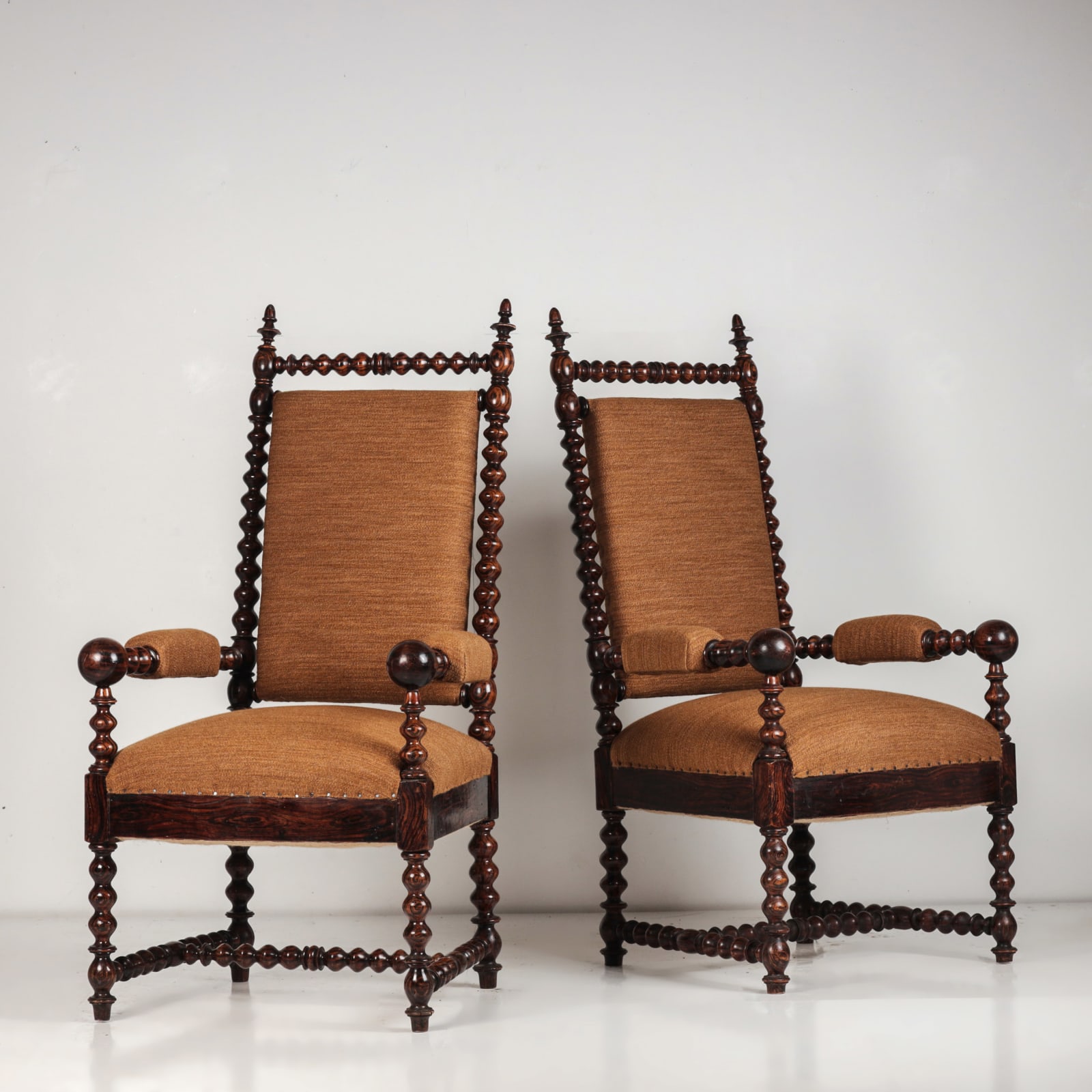 Faux Rosewood Armchairs
