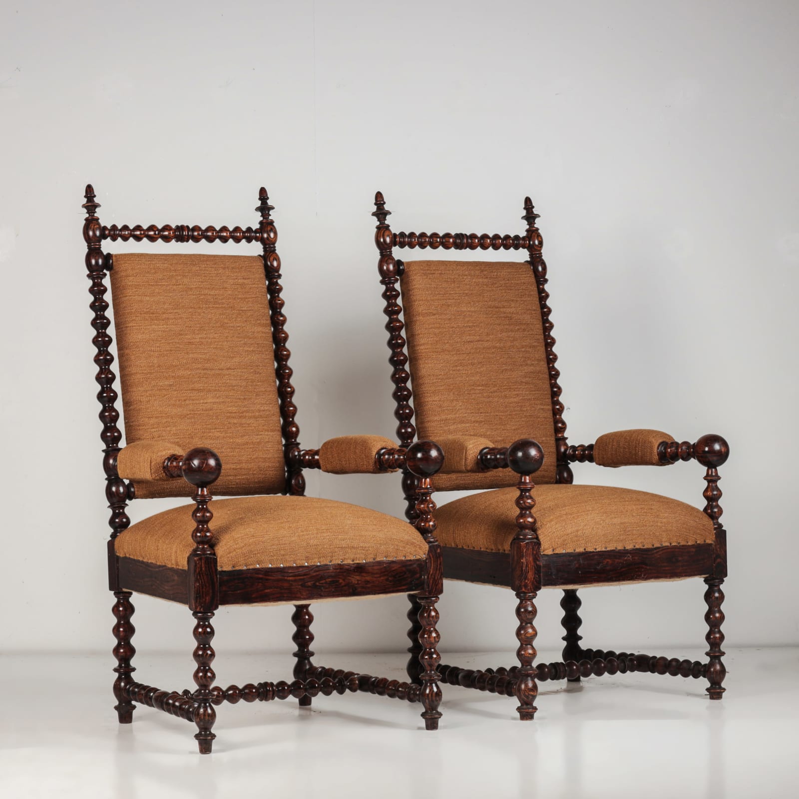 Faux Rosewood Armchairs